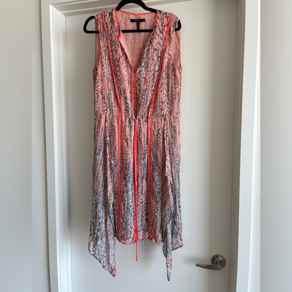 BCBG Maxazria Chic Sleeveless Pink and Gray Dress